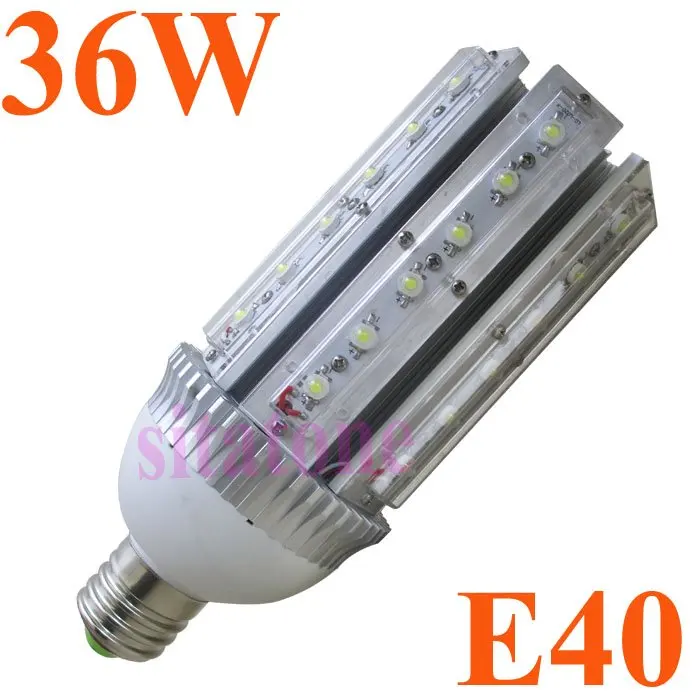 36W светодиодная лампа "кукуруза" E27 E40 AC85-265V с 130lm / W от Bridgelux на 36*1W, гарантия 2 года, бесплатная доставка, для использования в качестве уличного освещения.