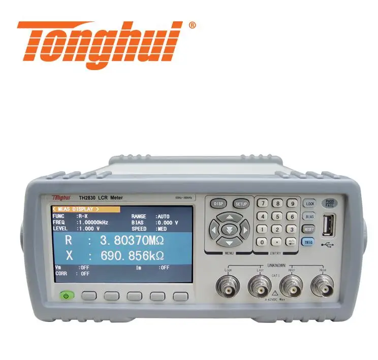 Tonghui TH2830 ручной измеритель иммитанса 0.05% точность тестирования частоты сигнала 50