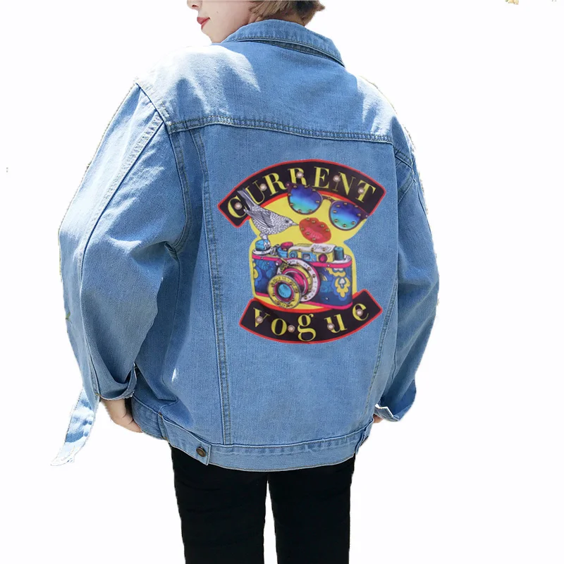 

Prajna Big Size Kinds Of Girls Styles Iron On Patches Fashion things Patches For Clothing DIY On Coats Jackets Applique For Man