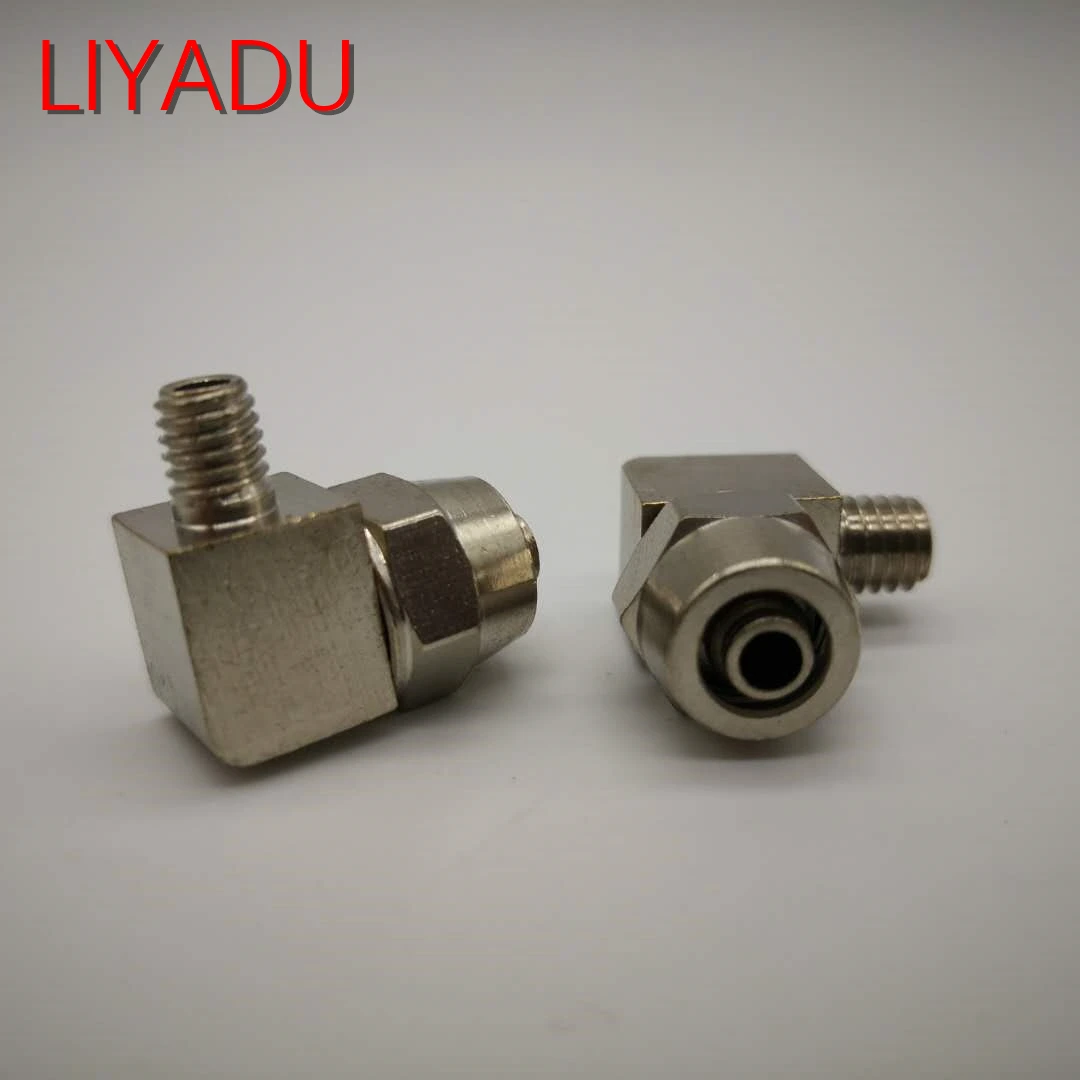 10 шт. PL8 трубка до 1/8 1/4 3/8 1/2 пневматический Фиттинг подключен 90 градусов мужской резьбой воздушный шланг быстрое соединение соединитель