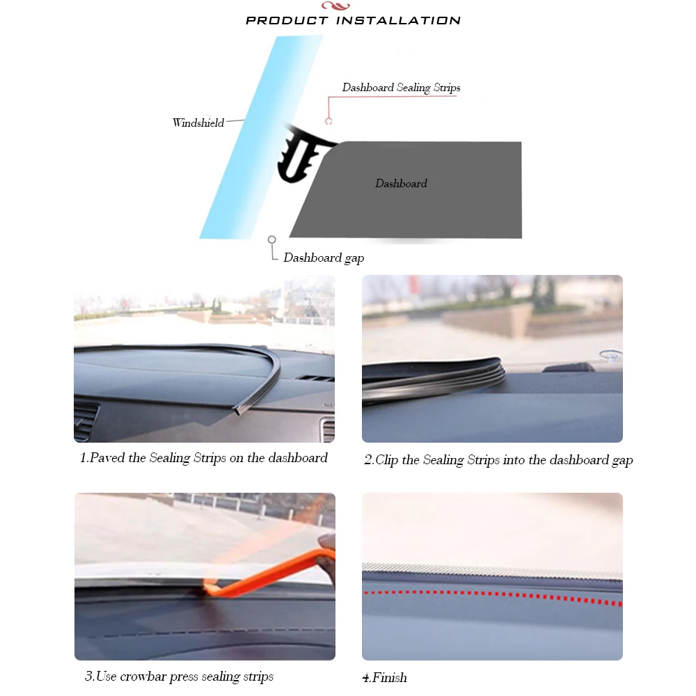 Уплотнительные ленты для автомобильной приборной панели Toyota Honda Ford BMW Hyundai KIA