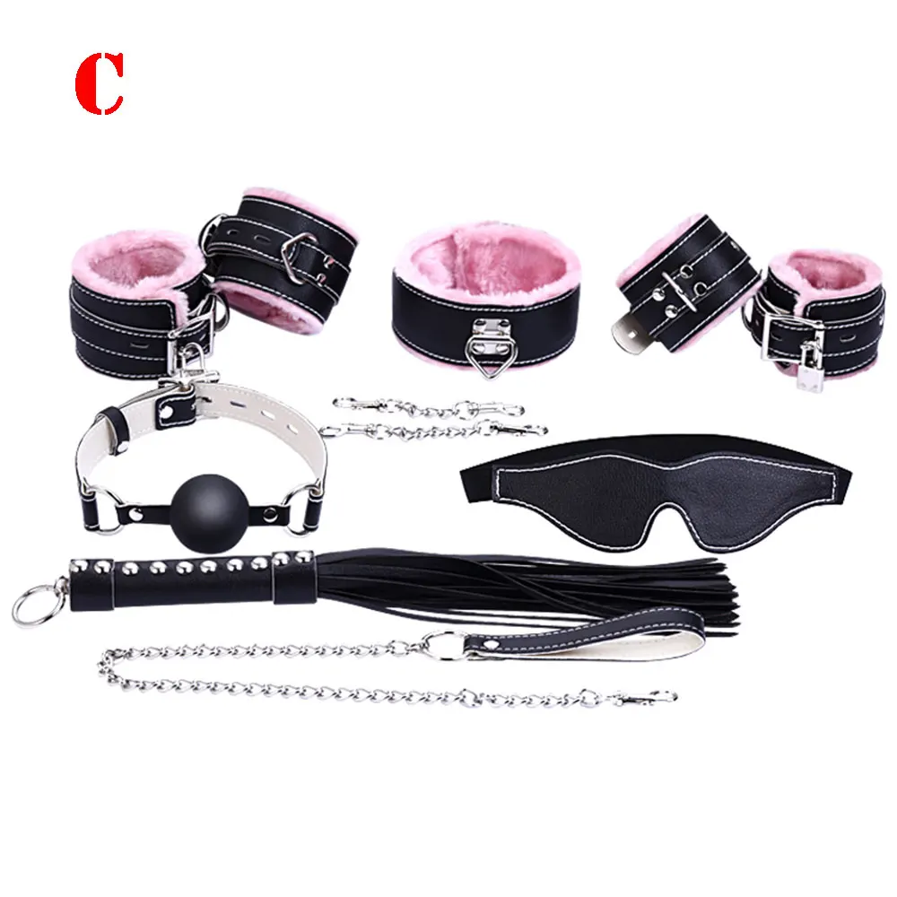 Сексуальные секс-игрушки для пар 7 шт./компл. Набор наручных манжет манжеты ног