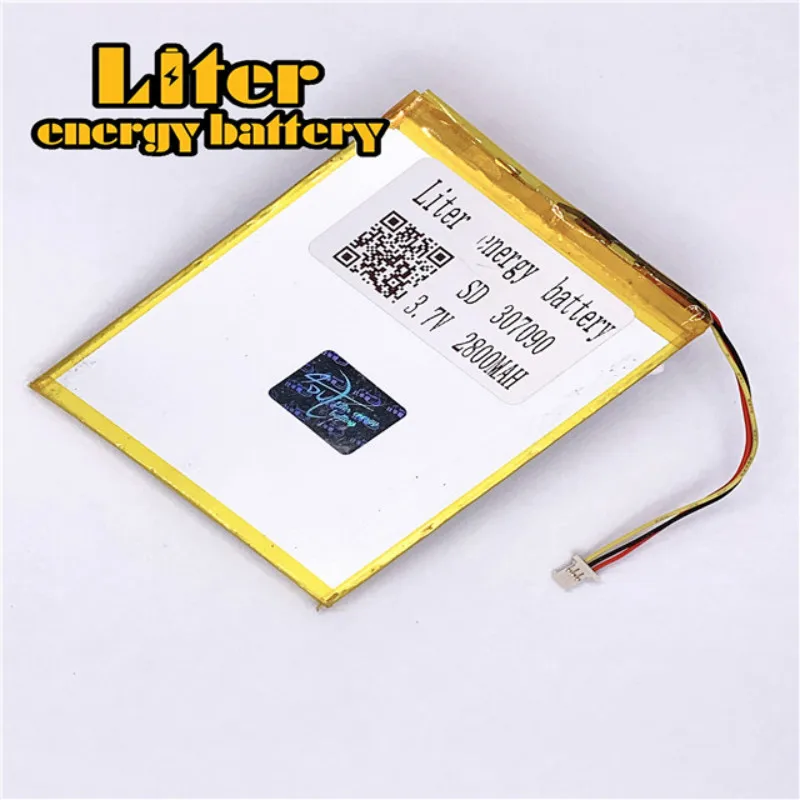 Вилка 1 0 3 P 307090 2800mah 7 V аккумуляторная батарея lipo Солнечная литий ионная