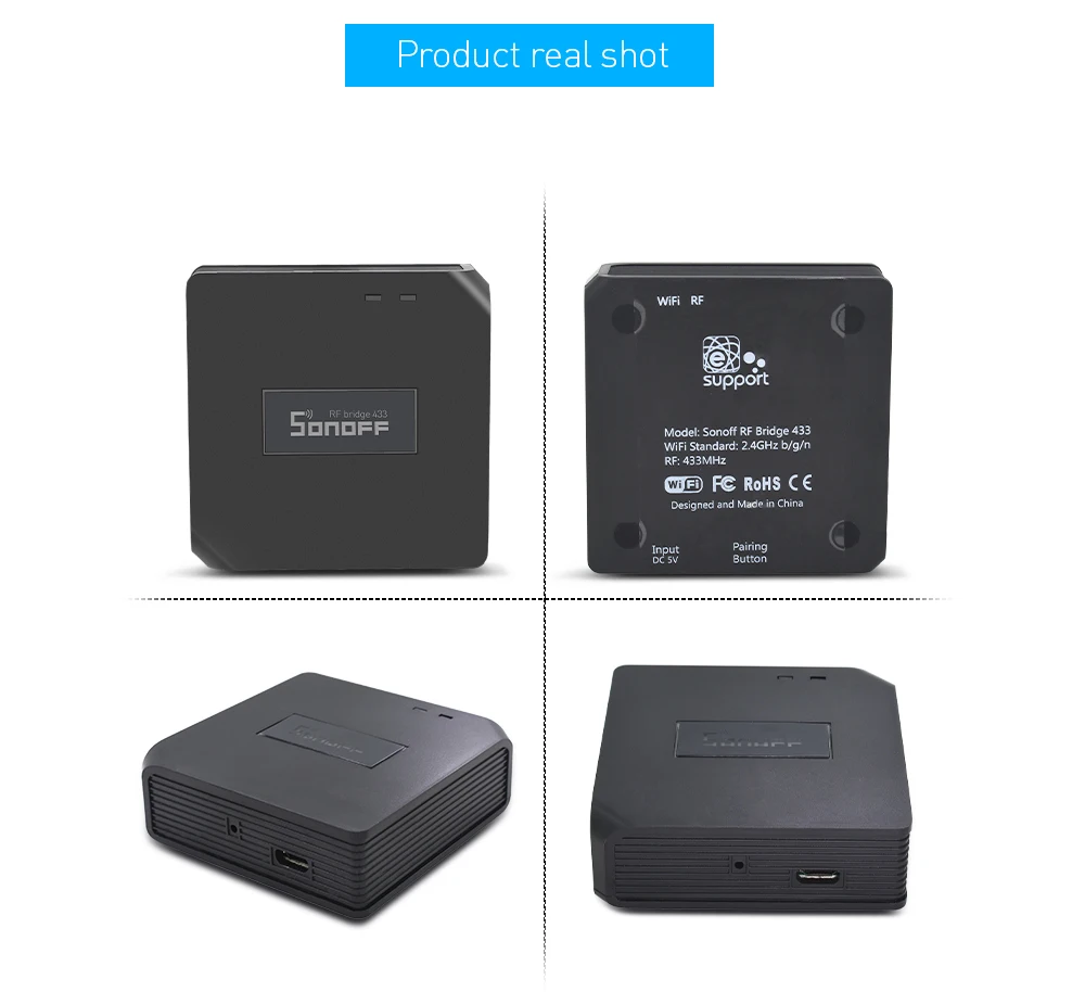 Itead Sonoff RF Bridge 433 WiFi беспроводной умный дом пульт дистанционного управления 433 МГц модуль автоматизации переключатель с универсальным синхронизацией DIY