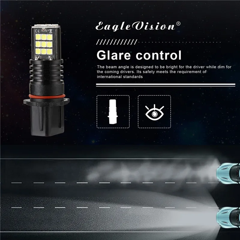 WUPP противотуманный светильник 2 шт. P13W 3030 24 SMD СВЕТОДИОДНЫЙ Автомобильный головной светильник s 6000K 24W Автомобильный ламповый светильник s Прямая поставка 19A24