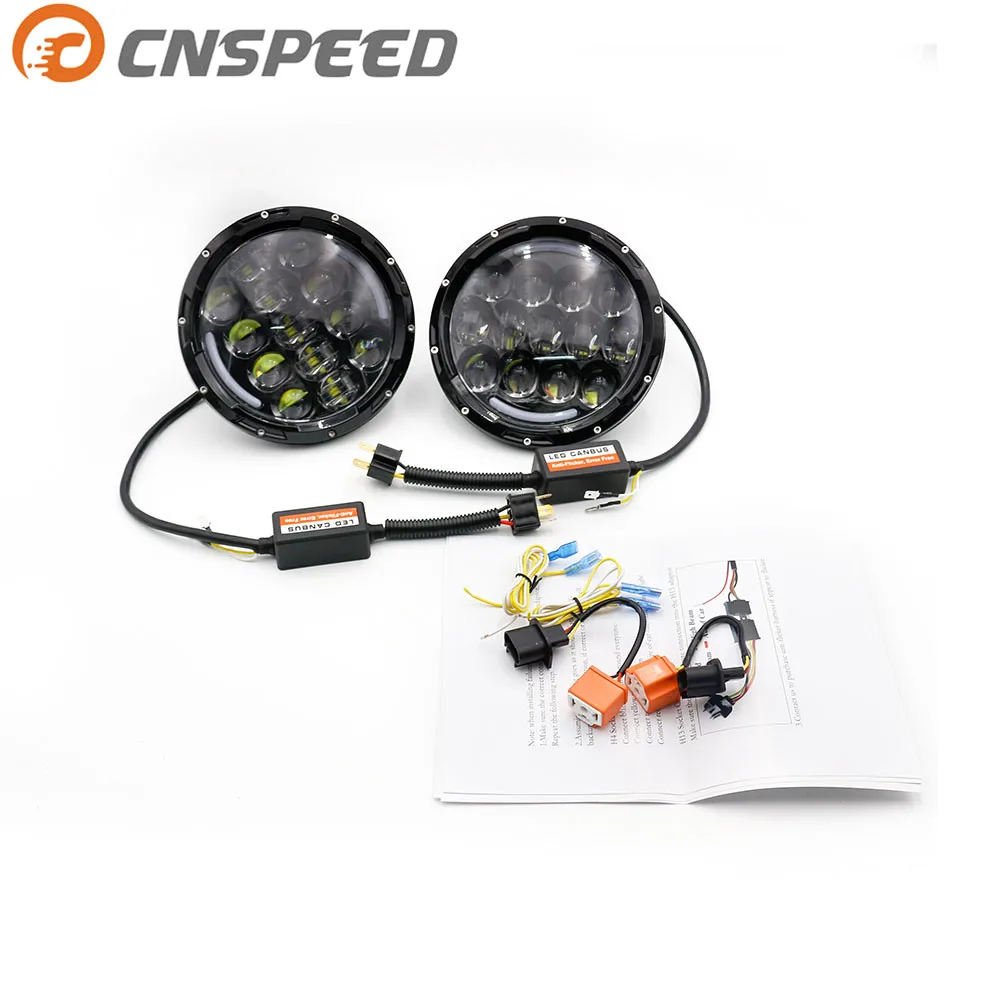 CNSPEED 2 шт./компл. 7 дюймов 75 Вт круглый ангельские глазки светодиодный светильник