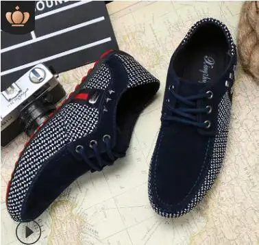 Весна осень новая дышащая мужская обувь в горошек британская международная