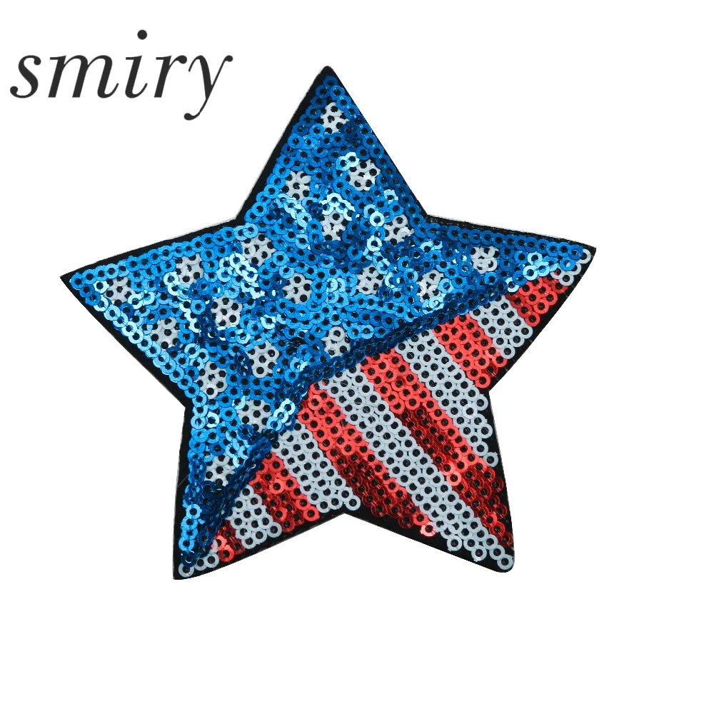 Smiry 3 шт. палка на патчи Одежда DIY весы Флаг США звезда вышитые для одежды тканевые
