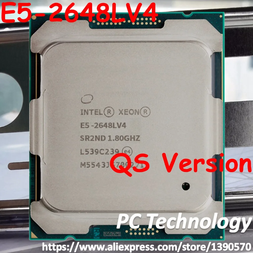 Оригинальный процессор Intel Xeon QS версии E5 2648L V4 2648LV4 14 ядер 1 80 ГГц 35 Мб быстрая