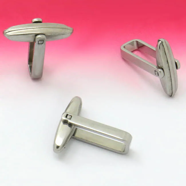 

Blank Stainless Steel Cufflinks Settings Bases French style Men's Cuff Links Findings Crafts DIY Jewelry Accessories