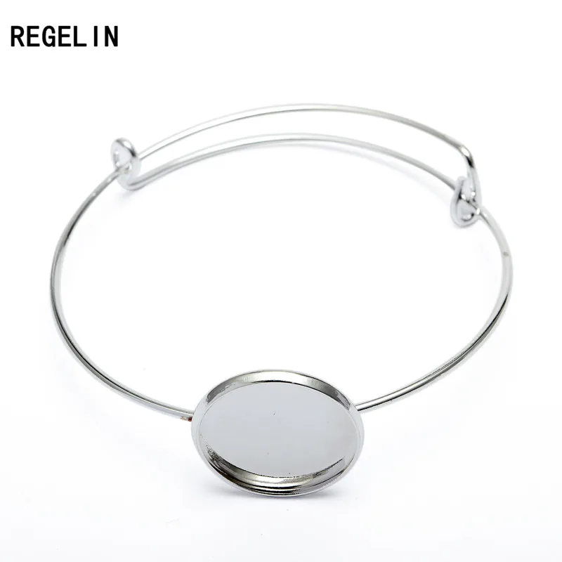 REGELIN новый 5 шт./лот настройки браслета посеребренный Adjsutable браслет кабошон