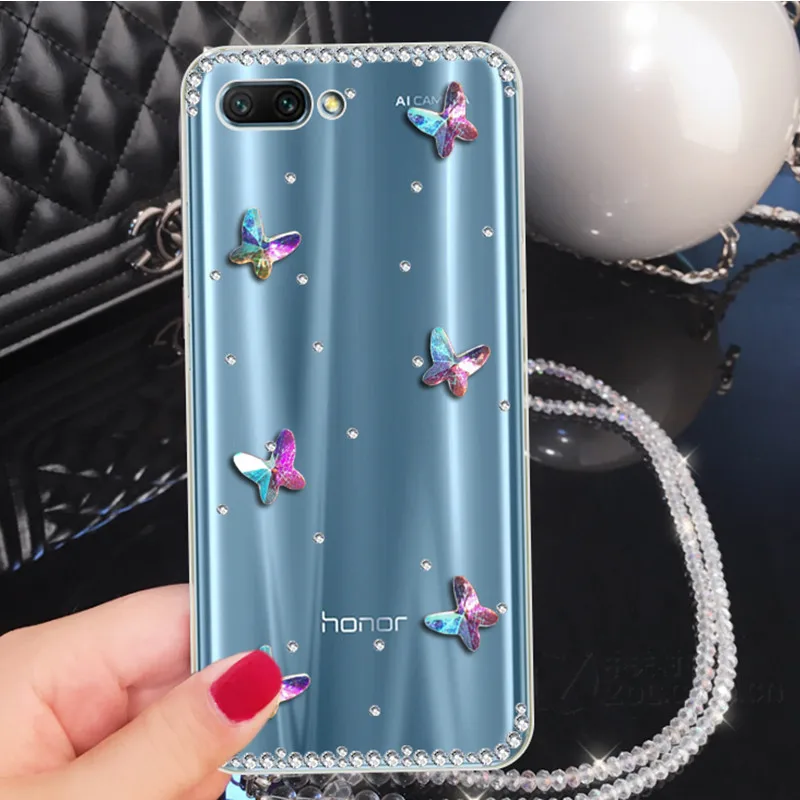 С украшениями в виде кристаллов чехол для телефона huawei P10 P8 P9 lite 2017 Коврики 9 10 Pro 20