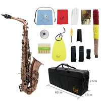 lade professional eb e flat alto saxophone kit sax abalone shell key carve pattern saxophone set with case gloves straps brush