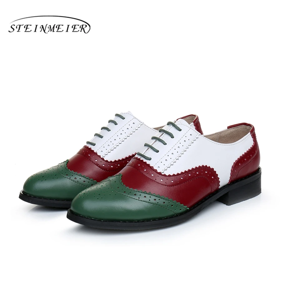 Женские туфли Броги из натуральной коровьей кожи Повседневные дизайнерские