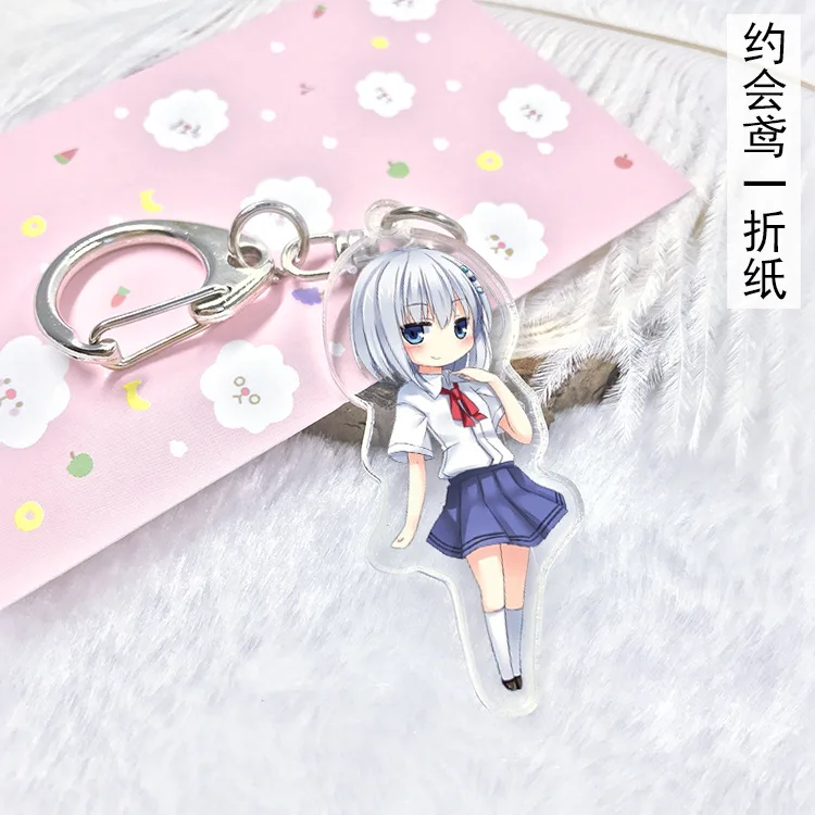 COSANER Date A Live модные аниме акриловые брелки для ключей искусственный брелок