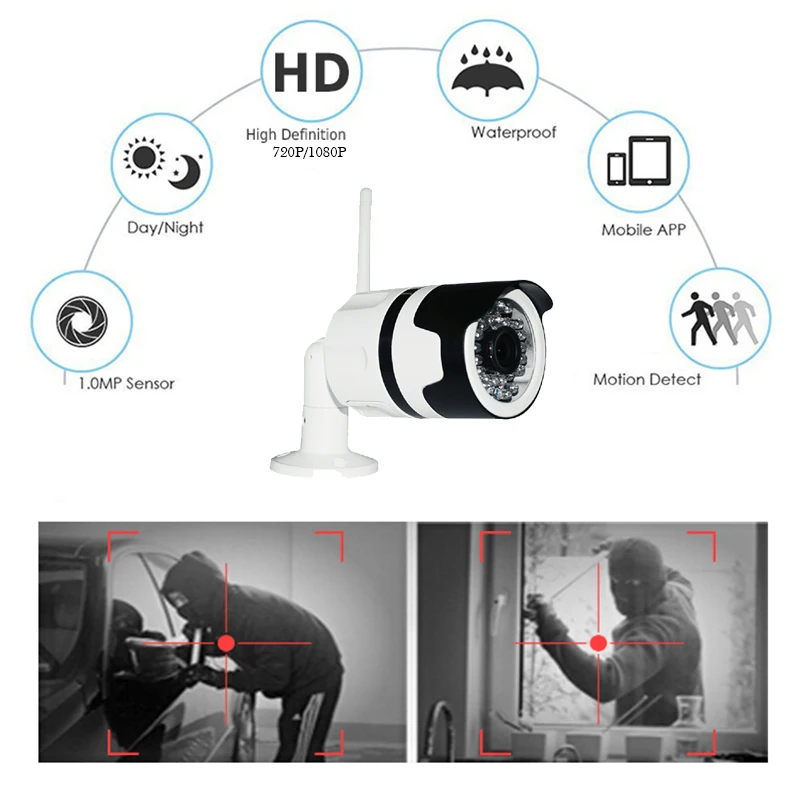 Беспроводная ip камера DAYTECH WiFi безопасности HD 720 P/1080 P водонепроницаемый наружный