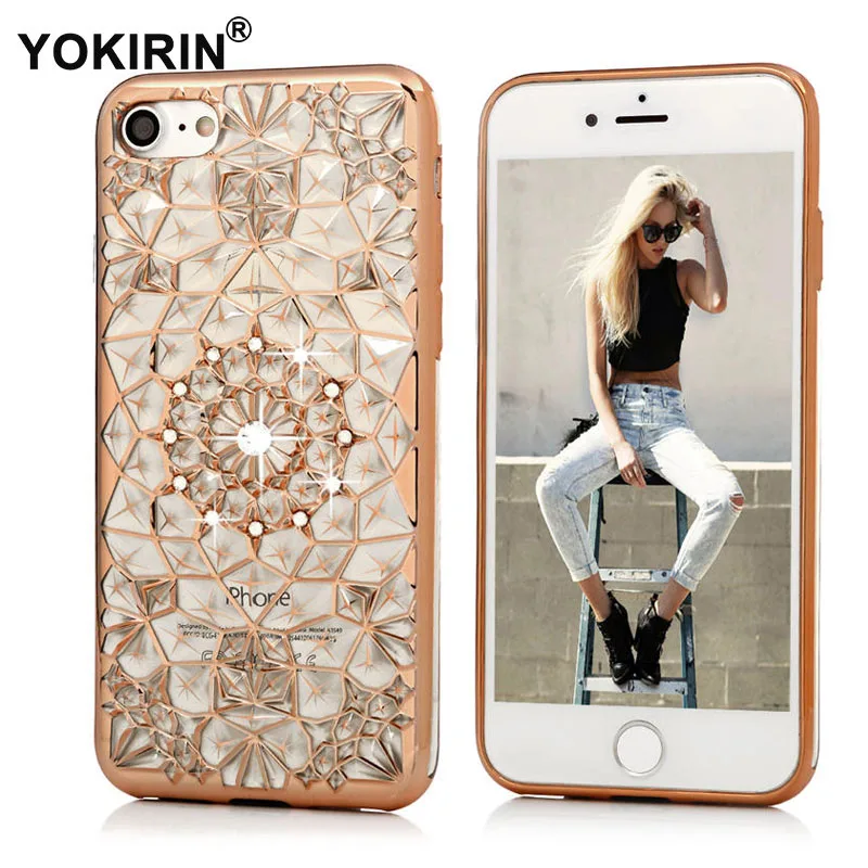 Чехол YOKIRIN для iPhone 7/7 Plus роскошный 3D Алмазный Блестящий Стразы мягкий ТПУ защитный