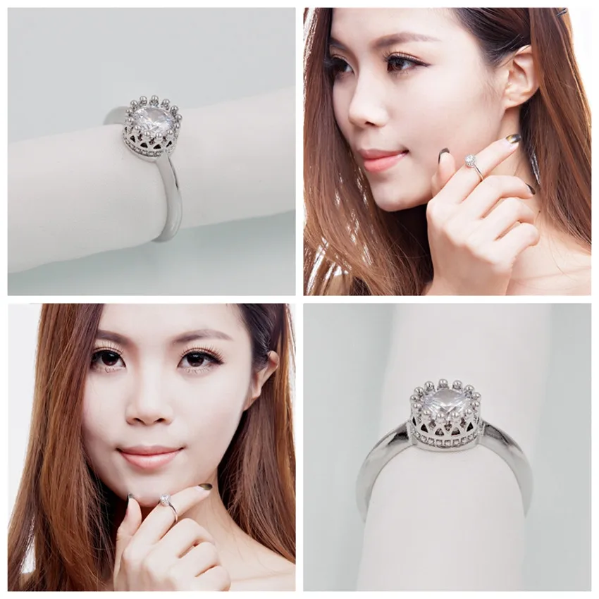 Uloveido обручальное серебряный цвет кольца для женщин с камнями bague homme ringen