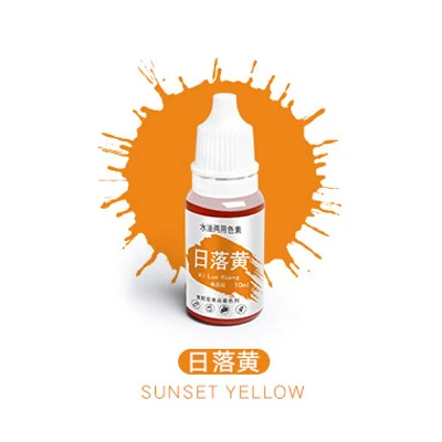 Sunset Yellow 1 шт. 13 цветов 10 мл Макарон Крем Цвет еды ing ингредиенты Торт Помадка выпечки торт съедобный цвет пигмент выпечки и кондитерские инструменты - Цвет: Sunset Yellow