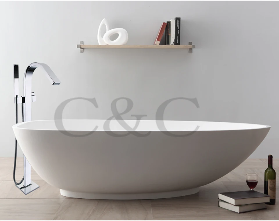 Большой поток воды Легкая установка со встроенной коробкой для ванной водопад