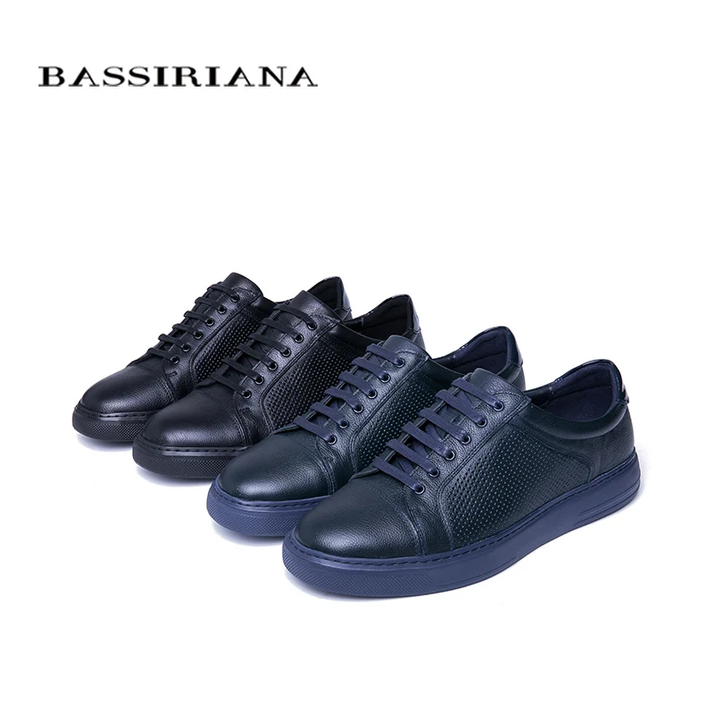 BASSIRIANA/Новинка 2019 года весенне-осенняя мужская повседневная обувь из натуральной