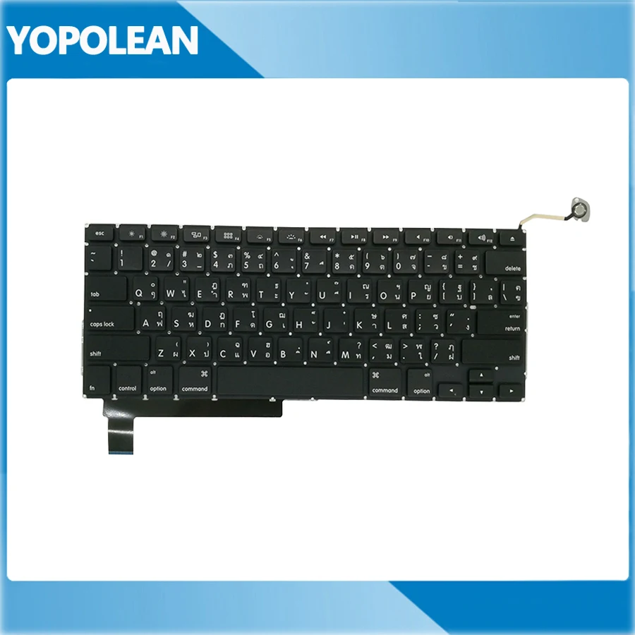 Тайская клавиатура для Macbook Pro 15 &quotUnibody A1286 2009 2010 2011 2012 5 шт./лот|Клавиатуры замены| |
