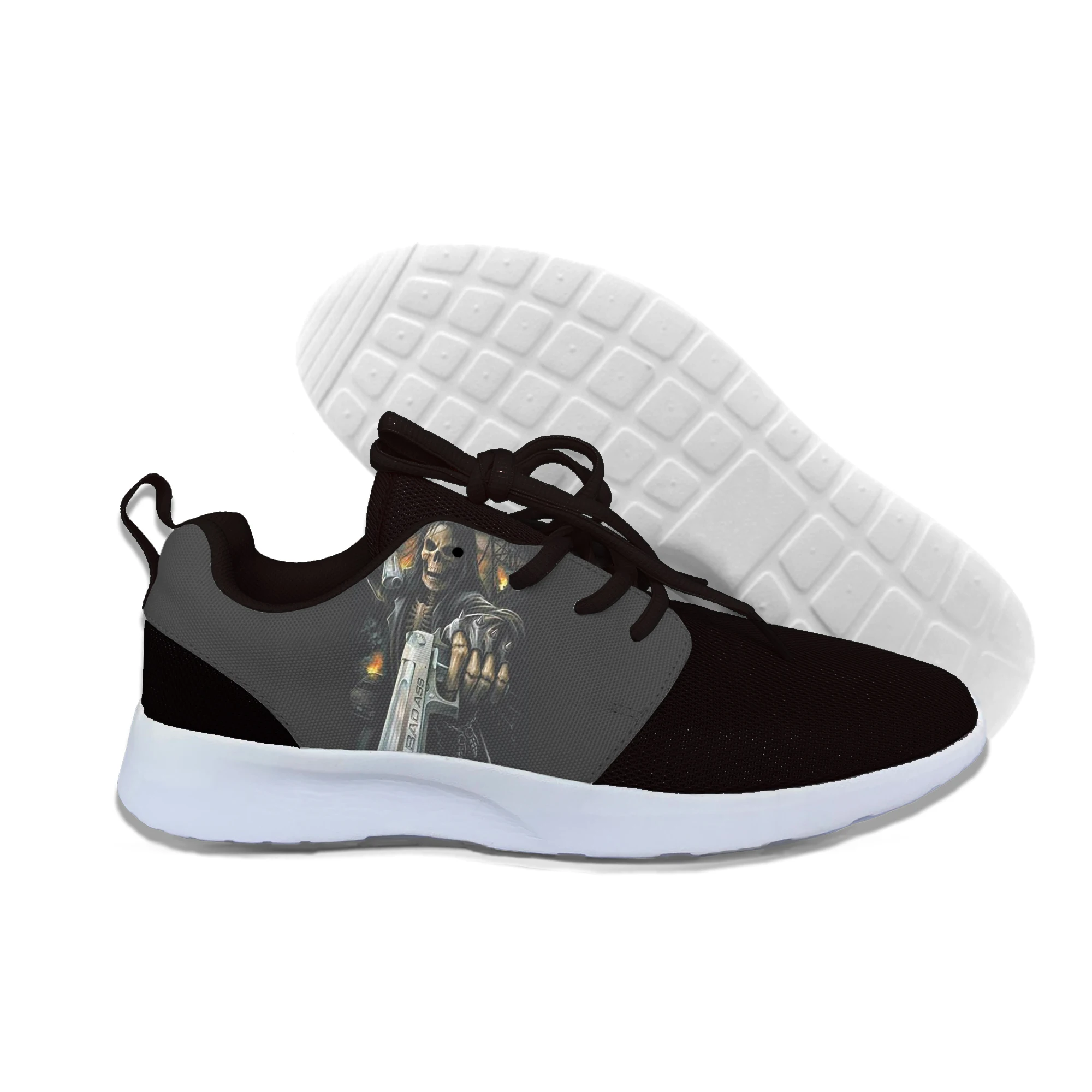2019 hot fashion grim Reaper Skull 3D casual shoes for men/women high quality Harajuku printing Sneakers | Обувь