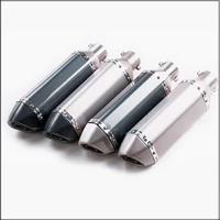 universal 51mm motorcycle stainless steel exhaust muffler tip pipe with removable db killer modified 370mm silencer system