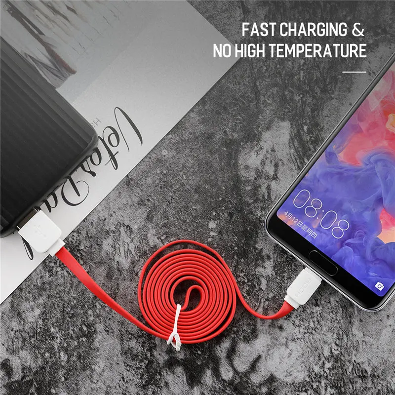 ROCK usb type C кабель для samsung Galaxy S8 Usb c синхронизации данных Xiaomi huawei зарядный