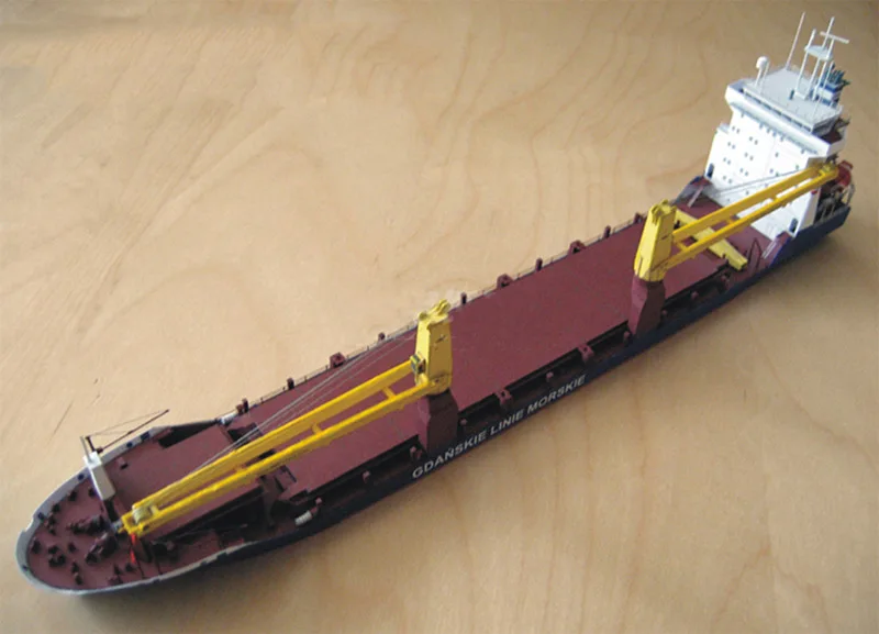 Бумажная модель польский гданьский грузовой корабль 1:400 Руководство