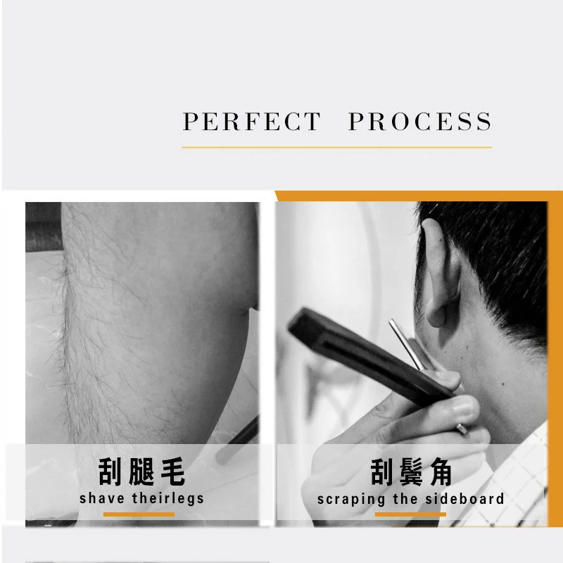 Non-slip Vintage Beard Razor Professional Men Shaving Knife Straight Edge Steel Manual Hair Removal Barber Shaver Tools |