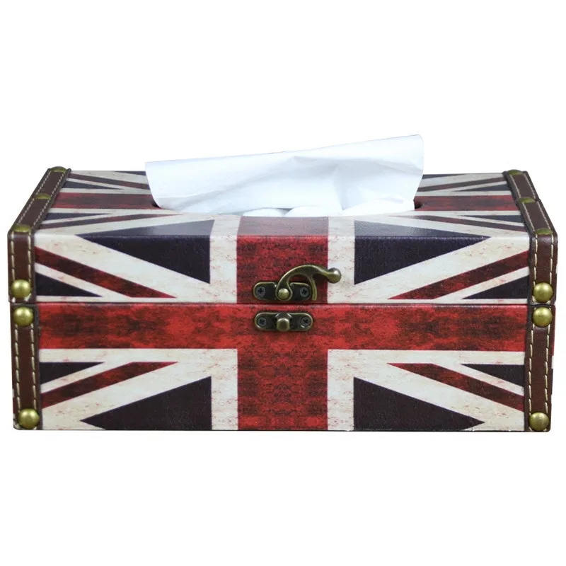 Коробка для салфеток прямоугольная домашнего декора в стиле ретро автомобильных