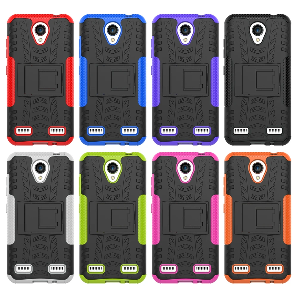 For ZTE A520 case Tough Heavy Duty Armor PC+TPU Stand Holder Phone Cover Hybrid Silicone BA520 520 cases 5.0 inch | Мобильные