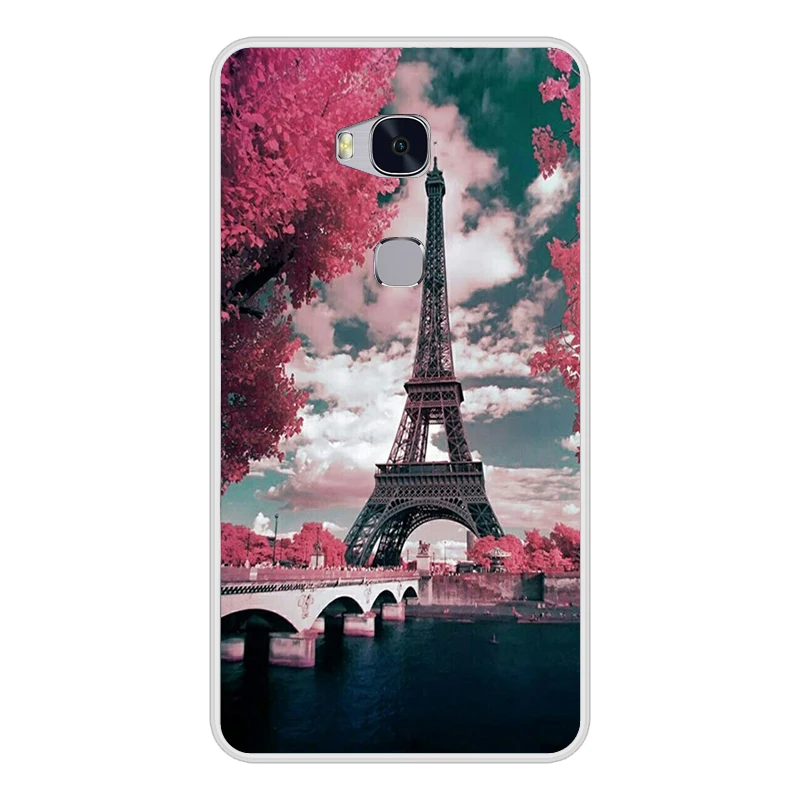 Чехол на заднюю панель для huawei Honor 5X X5 GR5 kiw-l21 5," чехол для телефона из ТПУ для huawei Honor 5 X 5x KIW-L21 силиконовый чехол s - Цвет: Небесно-голубой