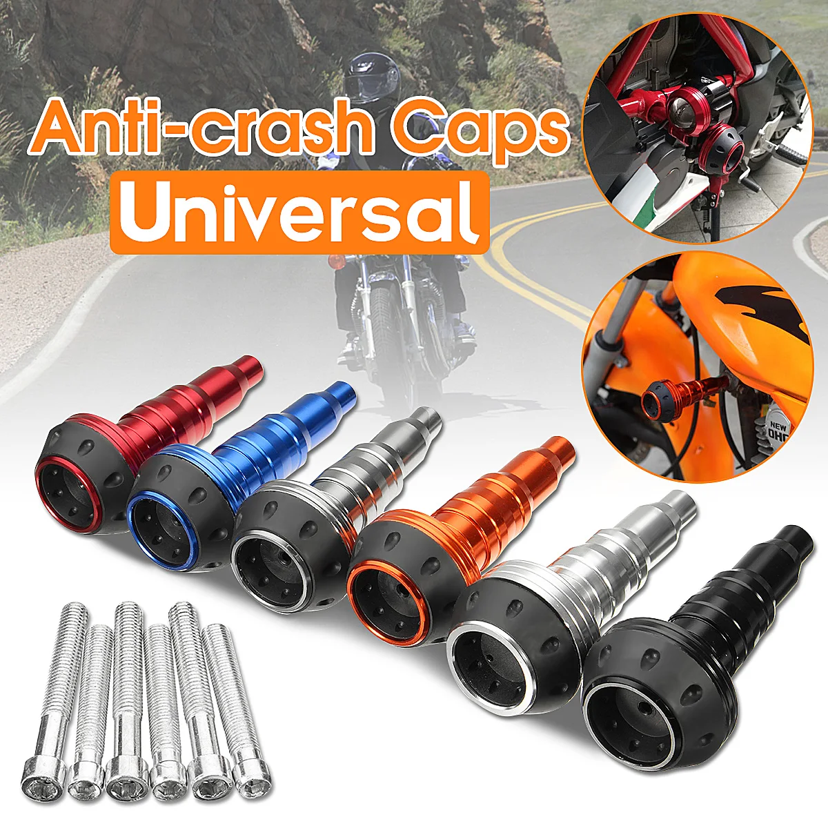 

Universal Motorcycle Exhaust Frame Falling Protectors Exhaust Frame Slider Anti Crash Pad Protector CNC for Yamaha for Honda M10