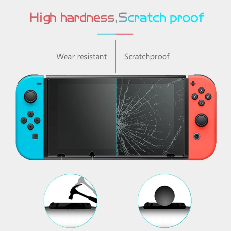 RETROMAX 2Pcs Glass Screen Protector High Hardness Full 9H For Nintend Switch Anti-scratch NS Console Accessories | Электроника