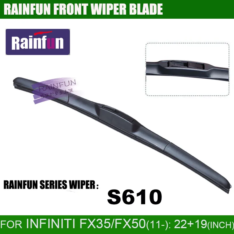 Щетка стеклоочистителя RAINFUN для Infiniti FX35/FX50(11 ) 22 + 19 дюймов 2 шт. в комплекте|wiper blade|car