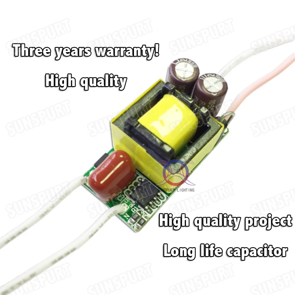 5 шт. изоляция 12 Вт AC85 277V светодиодный драйвер 4 8x2W 450mA DC12 28V Светодиодный источник