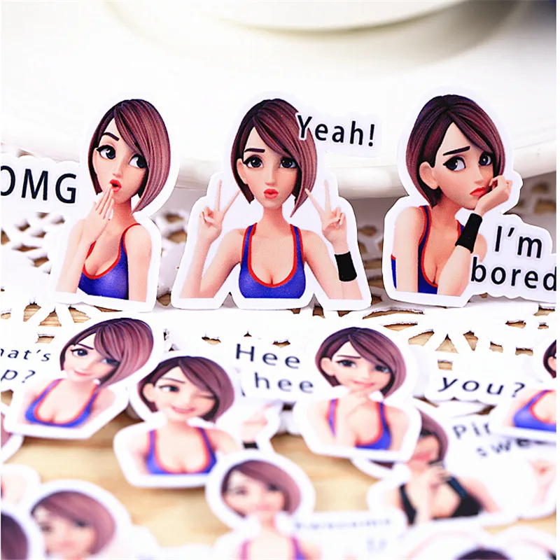 40 шт. креативные милые самодельные маленькие розовые наклейки для скрапбукинга