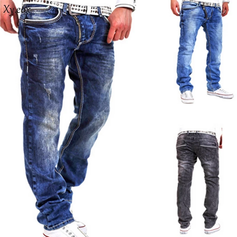 

New Fashion Men's Slim Fit Denim Jeans Men's Casual Street Pants Trousers Jeans