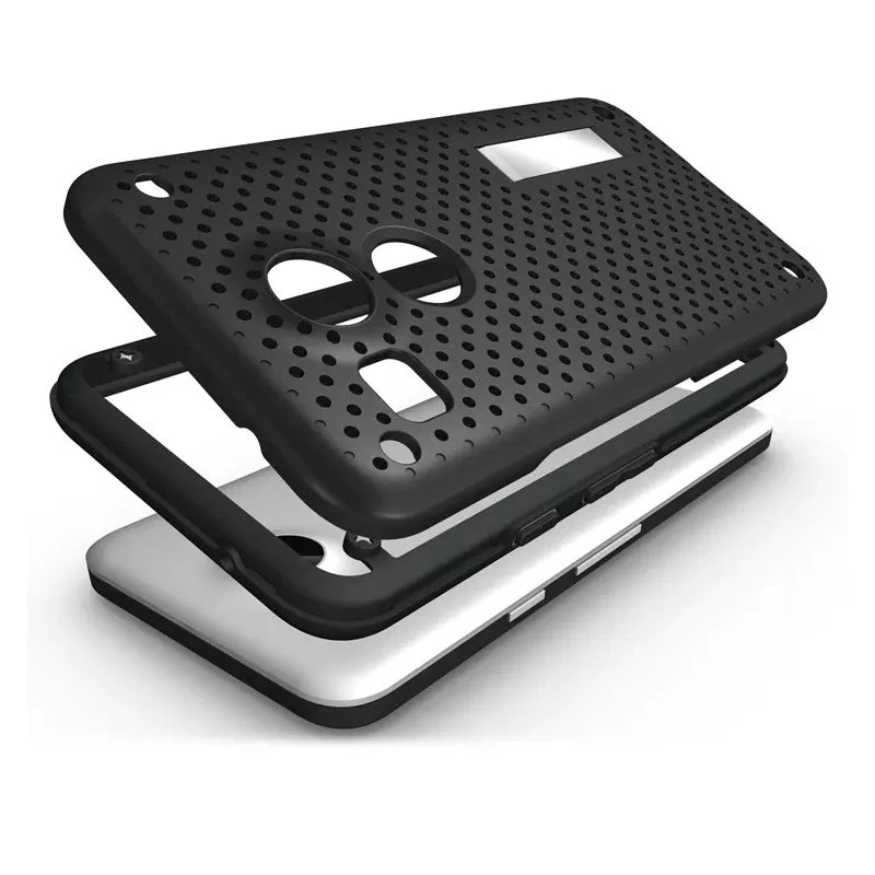Premium TPU+PC Hybrid Slim Net Stand Back Cover Phone Case for LG Nexus 5X |