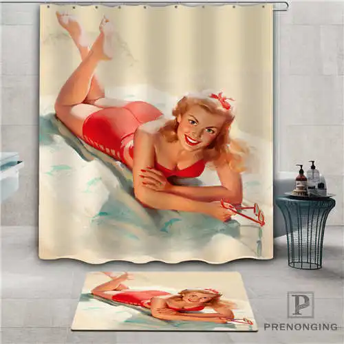 Индивидуальный pin-up (1) водонепроницаемый занавеска для душа коврик ванной