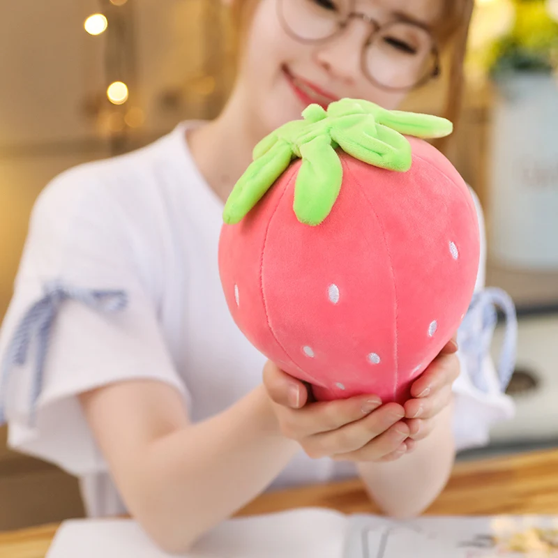 

22cm Soft Down Cotton Strawberry Plush Stuffed Kawaii Plush Pillow Cute Toys Dolls for Kids Baby Girls Gift