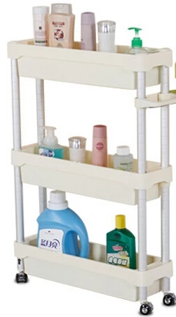 Трехуровневая подвижная полка для хранения алюминиевая ванной комнаты