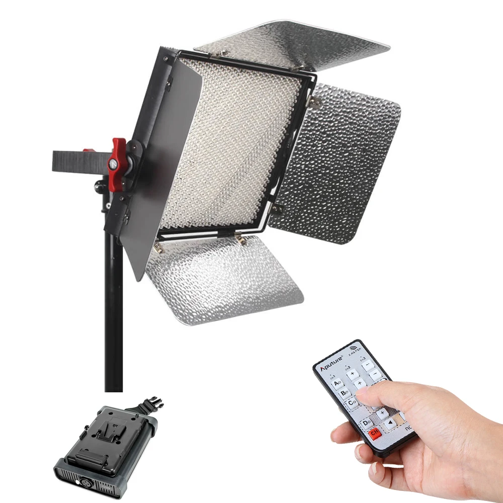 Aputure LS 1s + 1c комплекты видеосъемки CRI95 V-mount Control Box LED Studio Light led video light для фотографии |