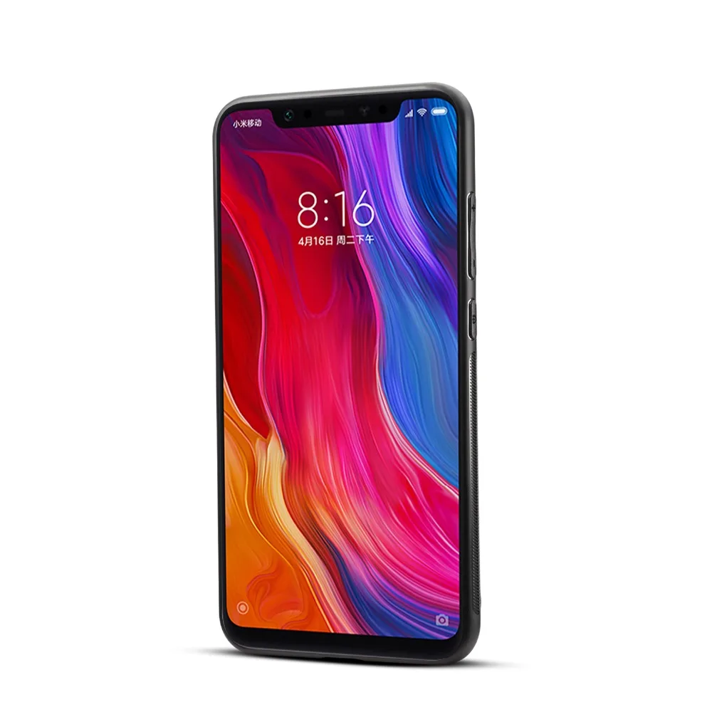 Бренд Dibase для xiaomi 8 чехол Crazy-horse кожаный жесткий ПК чехлы карман карт кронштейн