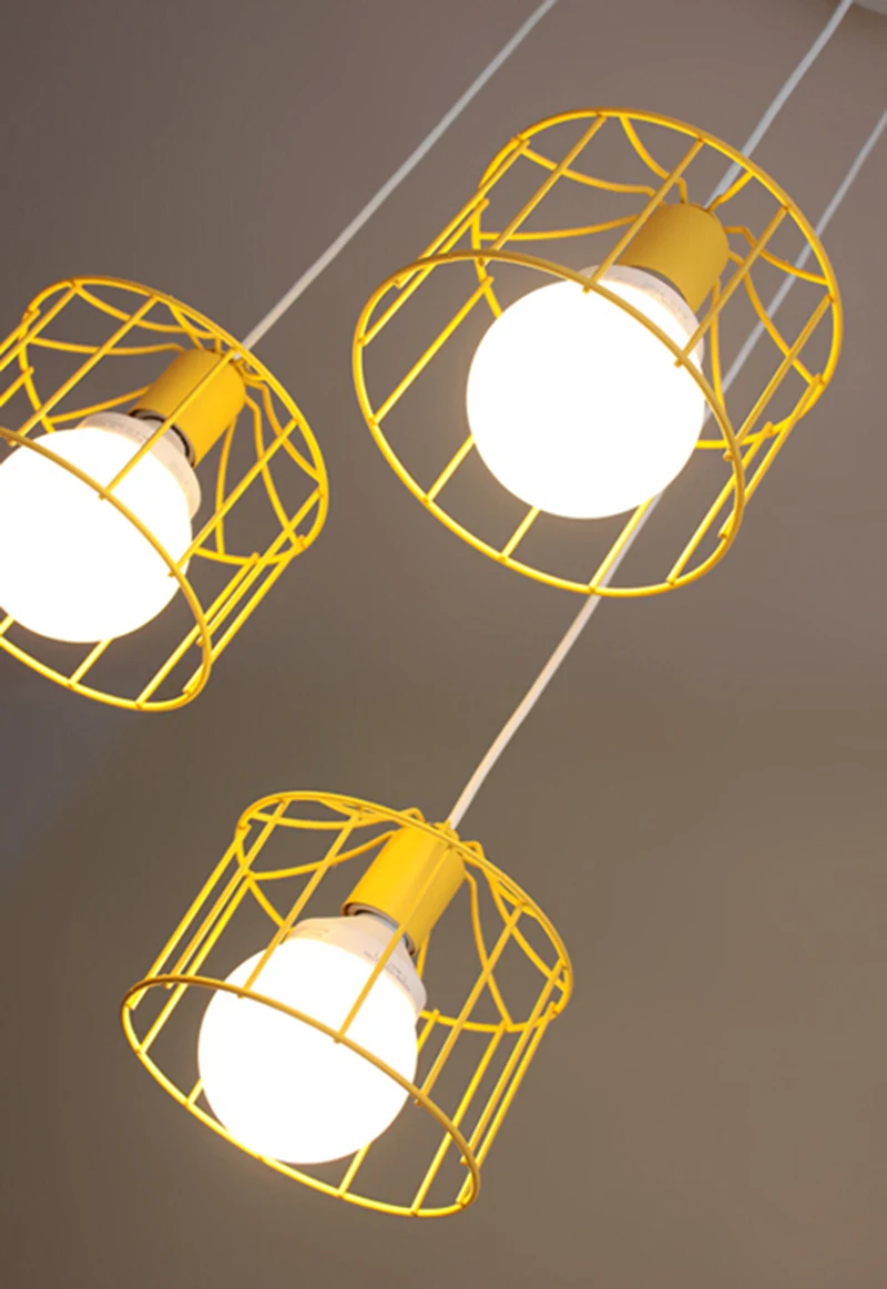 Подвесной светильник в деревенском стиле подвесной с железной рамой | Лампы и