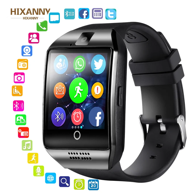 HIXANNY 2019 Новый смарт Uhr Mit Kamera Q18 Bluetooth Smartwatch SIM TF слот для карт фитнес трекер