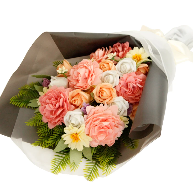 Emulation flower bouquet Felt kit Non-woven cloth Craft DIY Sewing set Handwork Material needlework supplies | Дом и сад