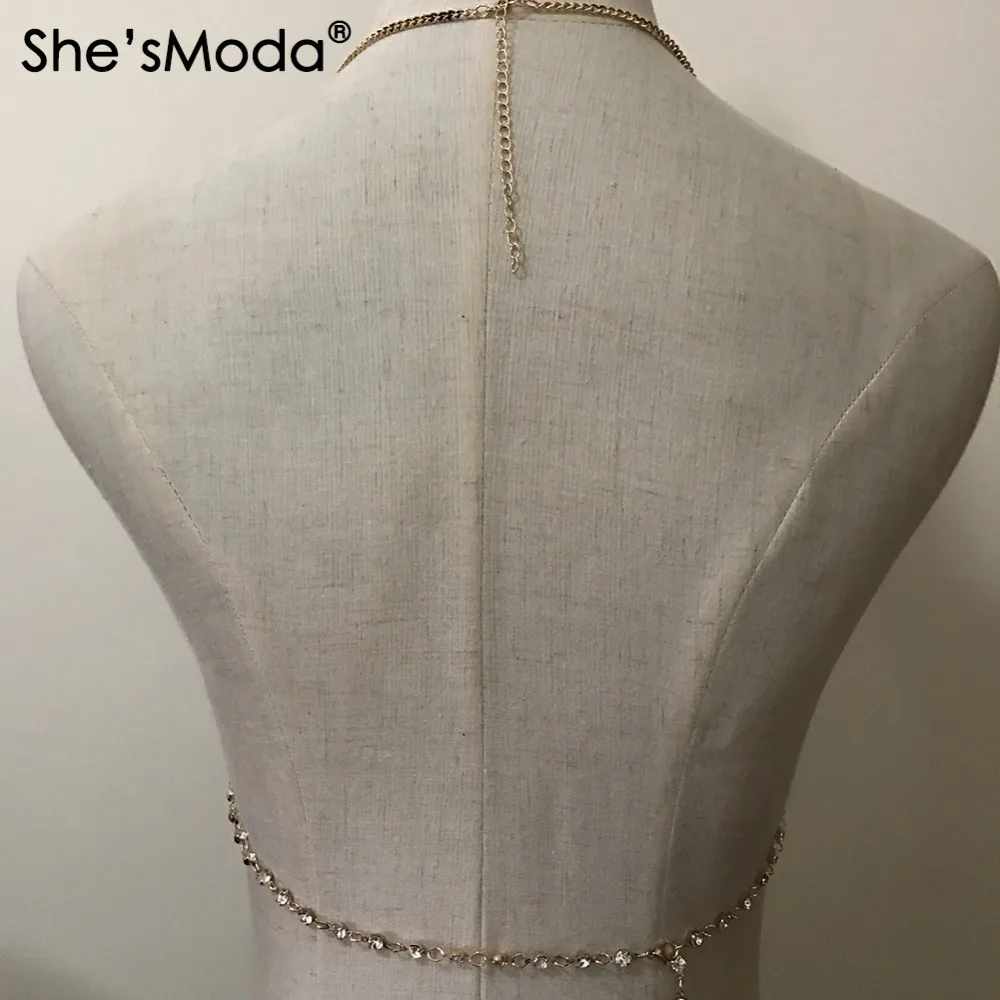 Женский бюстгальтер She'sModa роскошное ювелирное изделие с золотыми бриллиантами